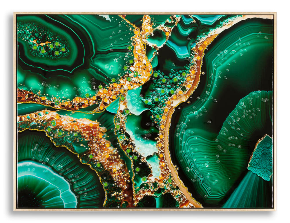 Peinture sur toile laquée avec cadre 82x4x62 cm