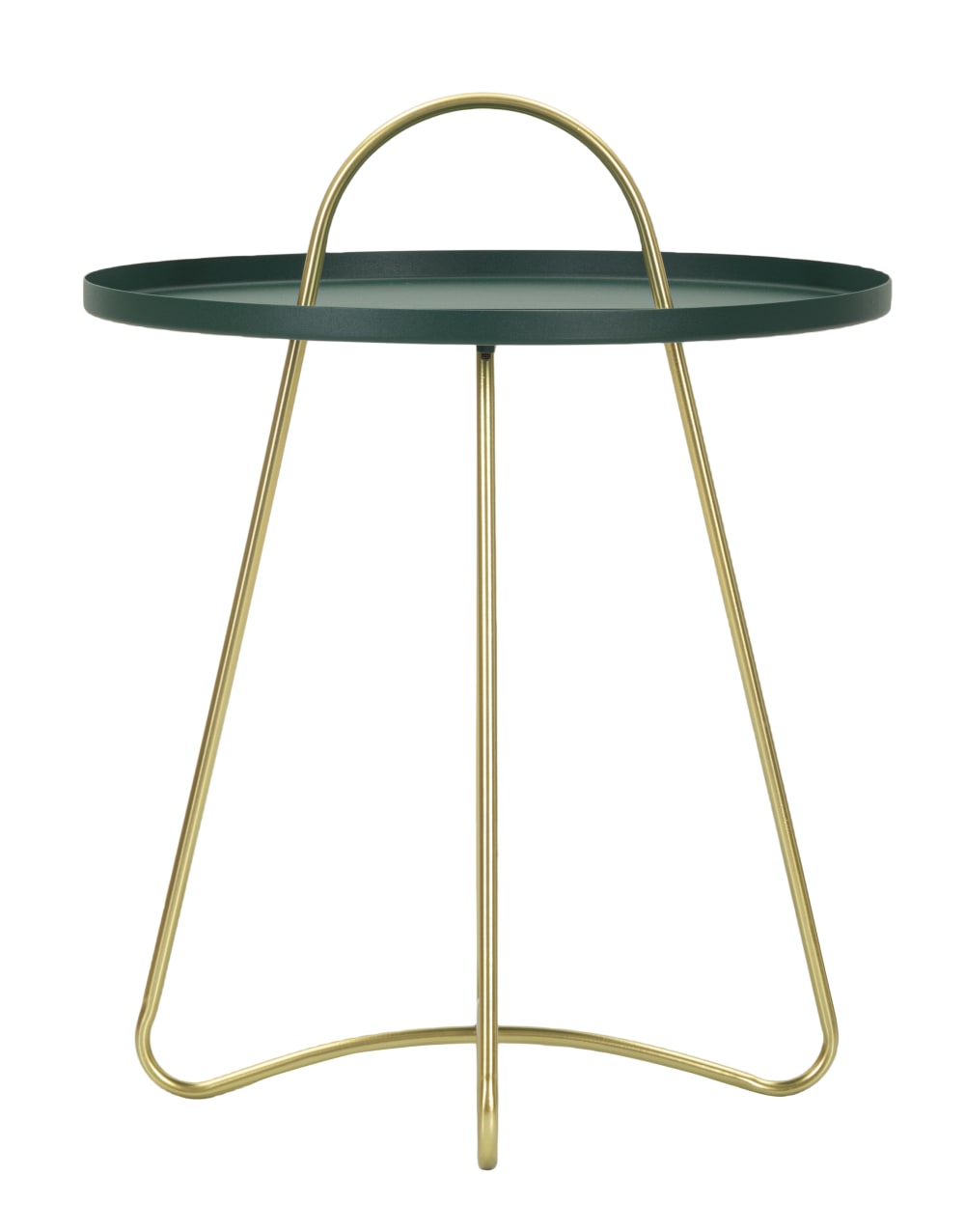 Tisch aus gold-grünem Metall, Ø 45 x 59 cm - Maisons Du Monde