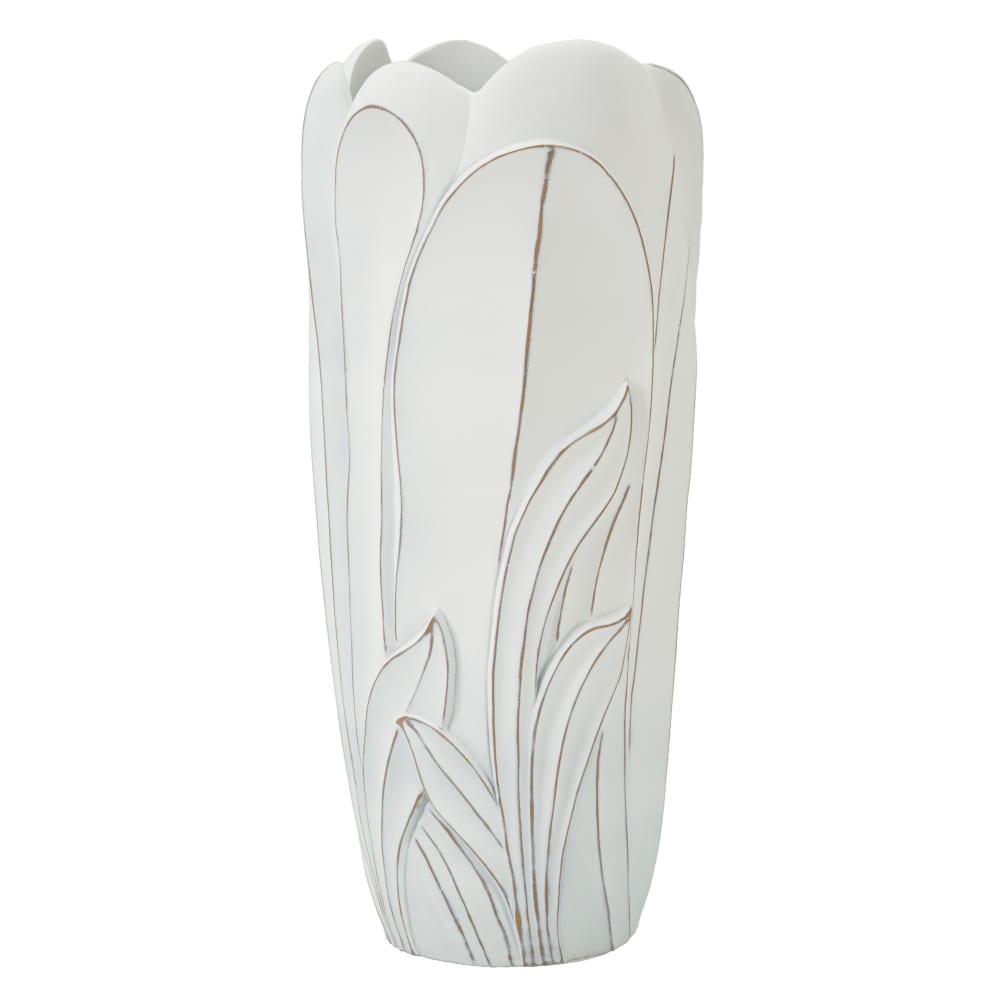 Vase en résine blanche Ø 30,5x69 cm. cm