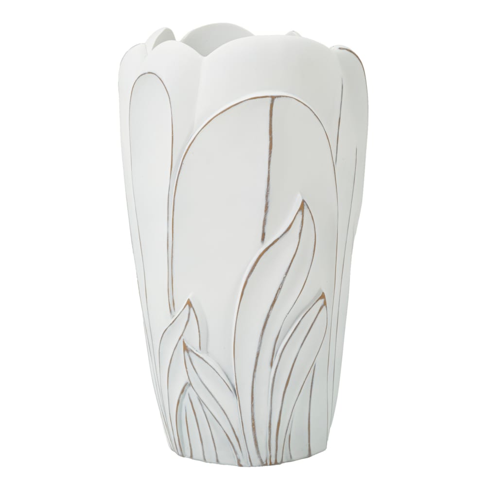 Vase en résine blanche Ø 29x48 cm. cm