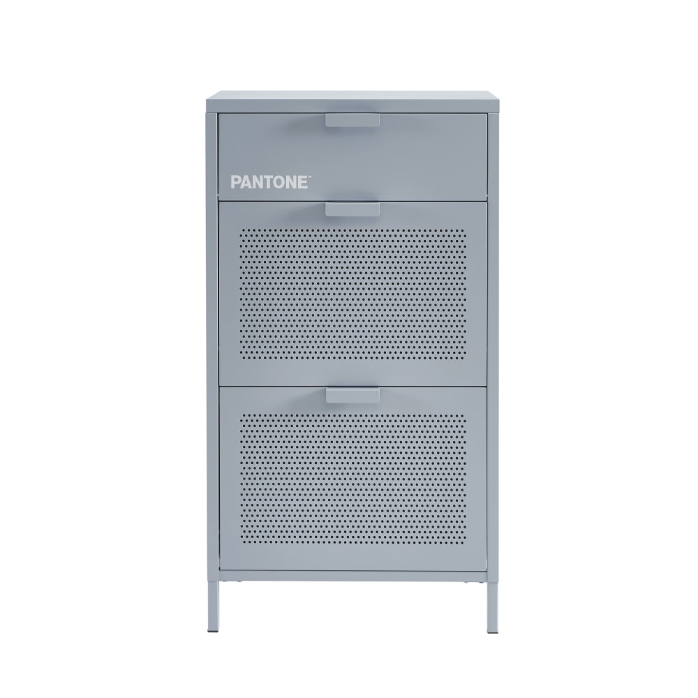 Meuble à chaussures métal gris bleu 55cm