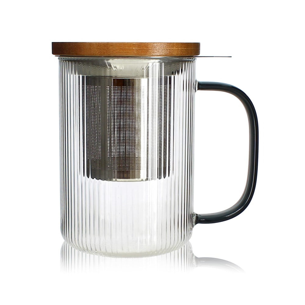 Tisanière en verre et anse graphite 475ml