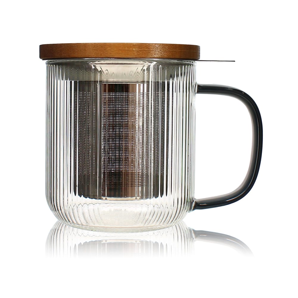 Tisanière en verre et anse graphite 300ml