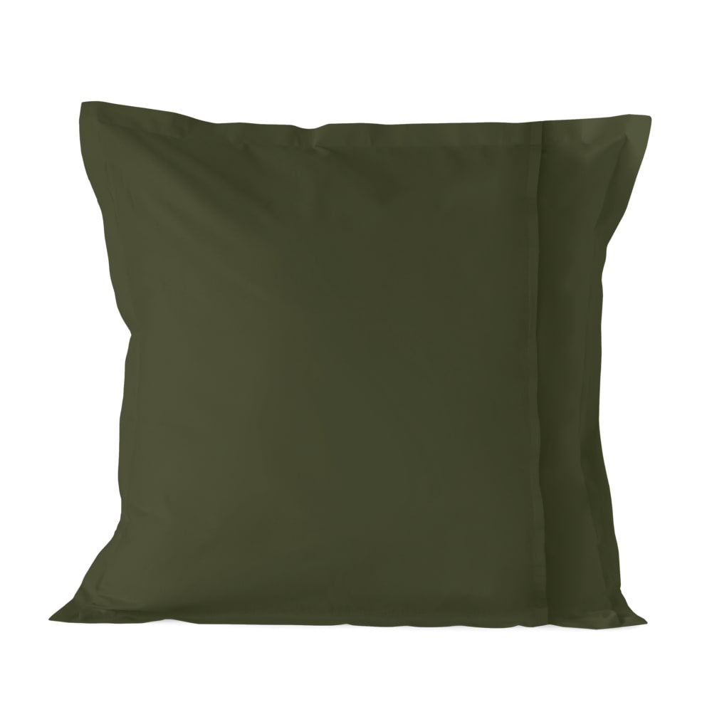 Taie d'oreiller 100% coton olive verte 80x80 cm - Maisons du Monde