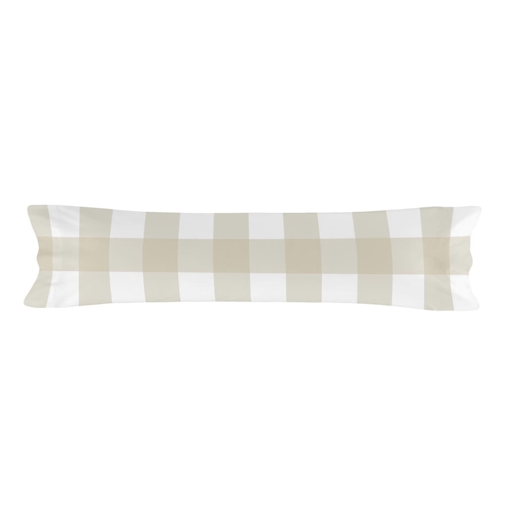Happy Friday Taie d'oreiller 100% coton beige 45x155 cm style contemporain Certifié Oeko-Tex