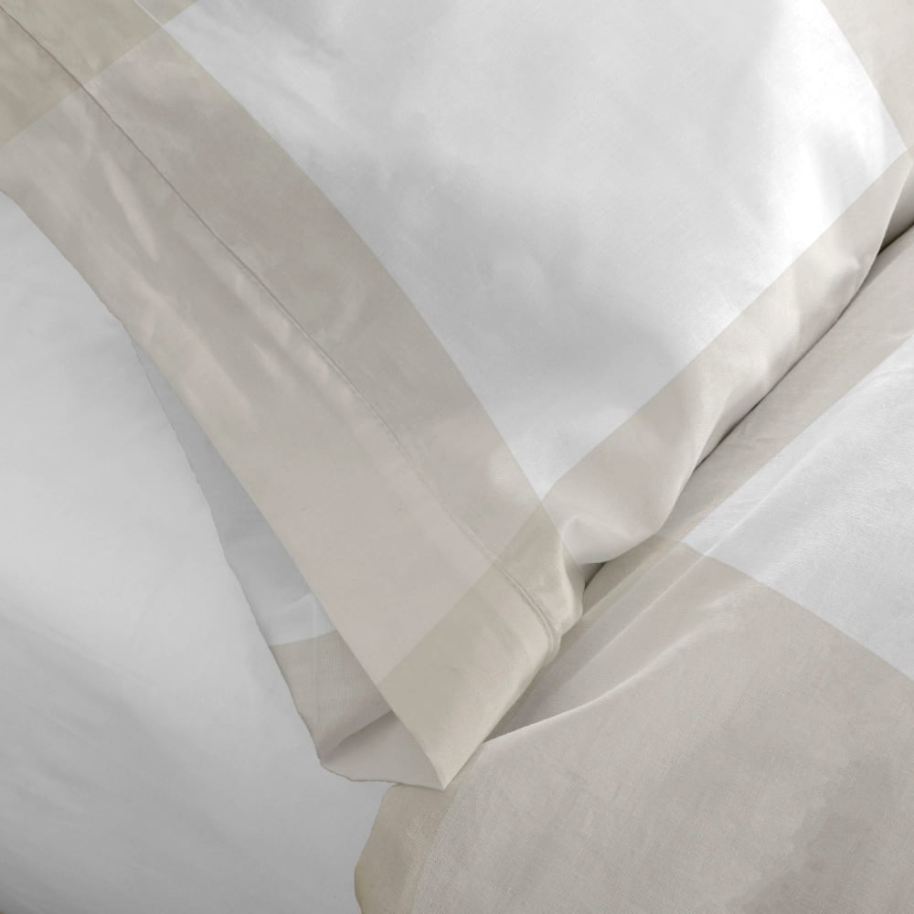 Taie d'oreiller 100% coton beige 80x80 cm - Maisons du Monde