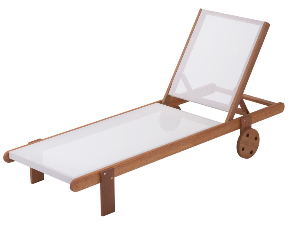 Bain de soleil bois ecru 193 x 71 x 80 cm