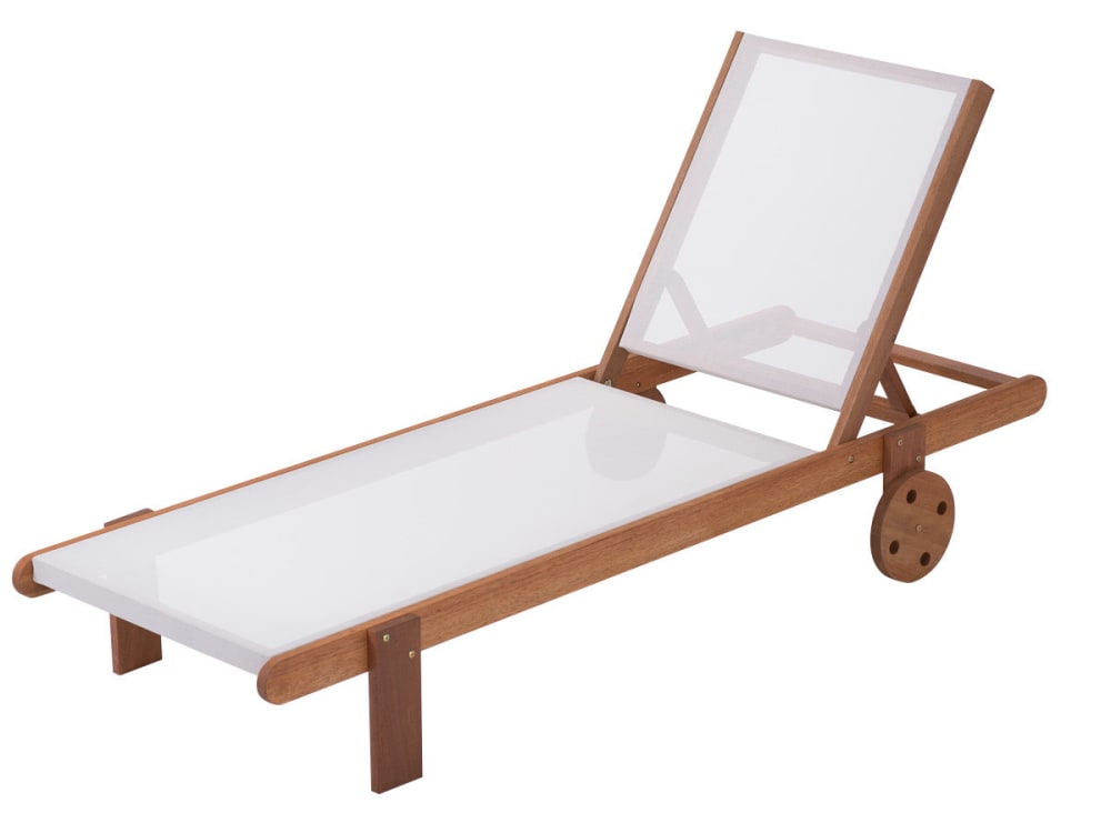 Bain de soleil en bois ecru L193