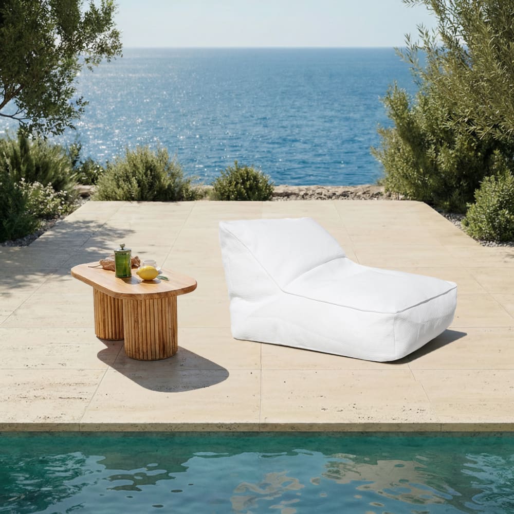 Bain de soleil pug extérieur déhoussable blanc - Maisons du Monde
