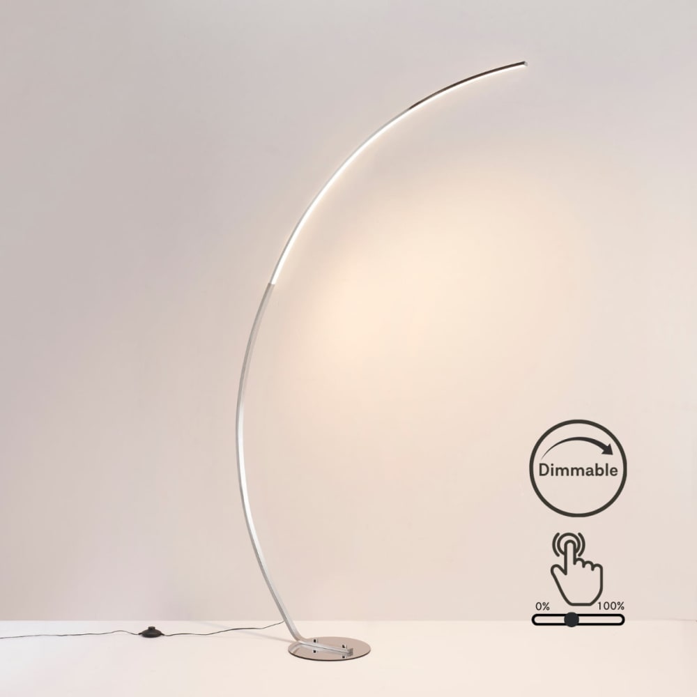 Lampadaire en aluminium, fer et pvc argenté / chromé 184 cm — vue 4