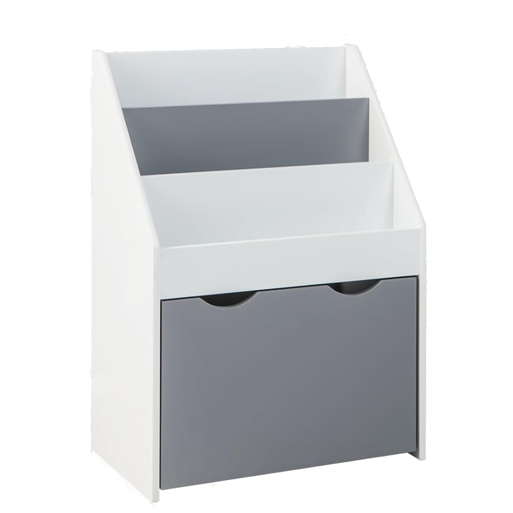 Bibliothèque grise pour enfants 50 x 28 x 70 cm