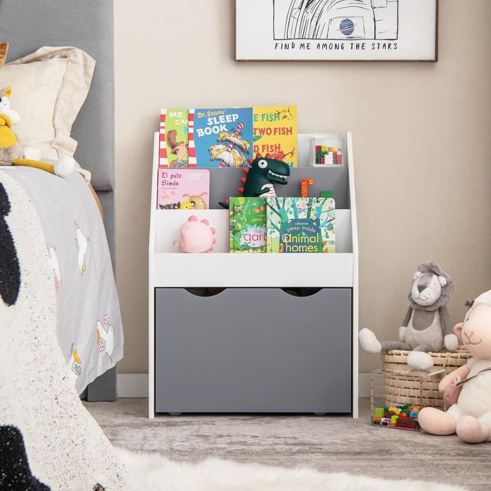 Bibliothèque grise pour enfants 50 x 28 x 70 cm - Maisons du Monde