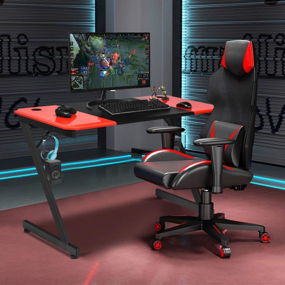 Bureau gaming réglable 120X60X76cm