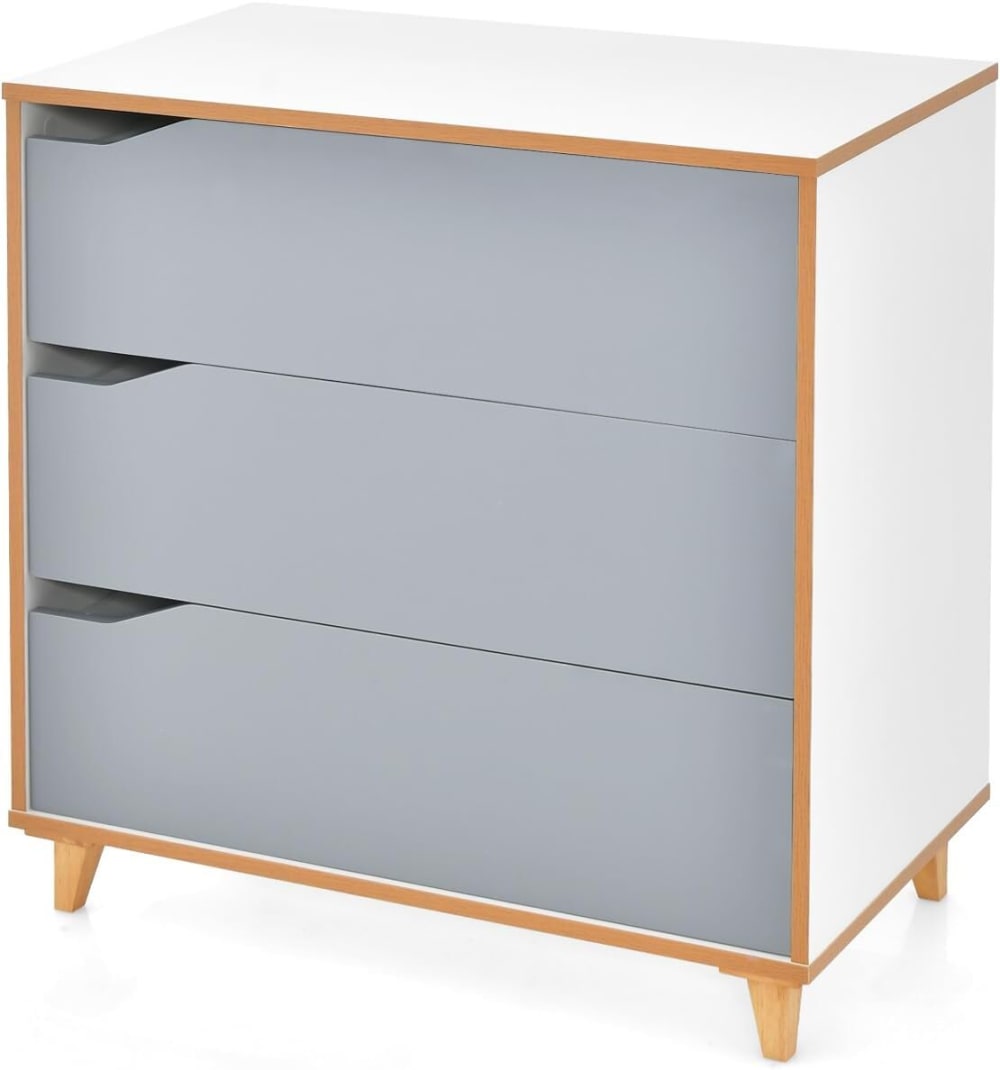 Commode grise à 3 tiroirs