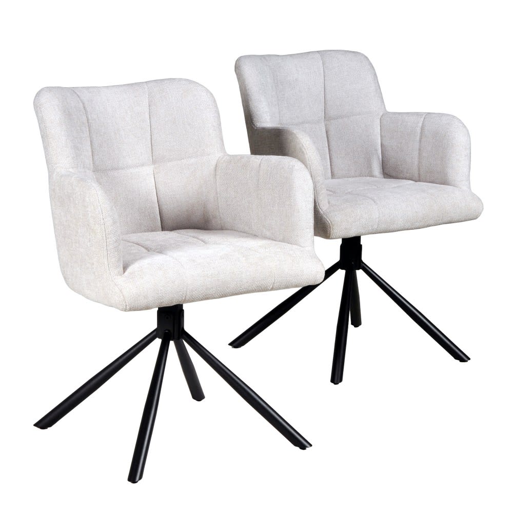 Lot de 2 chaises pivotantes,