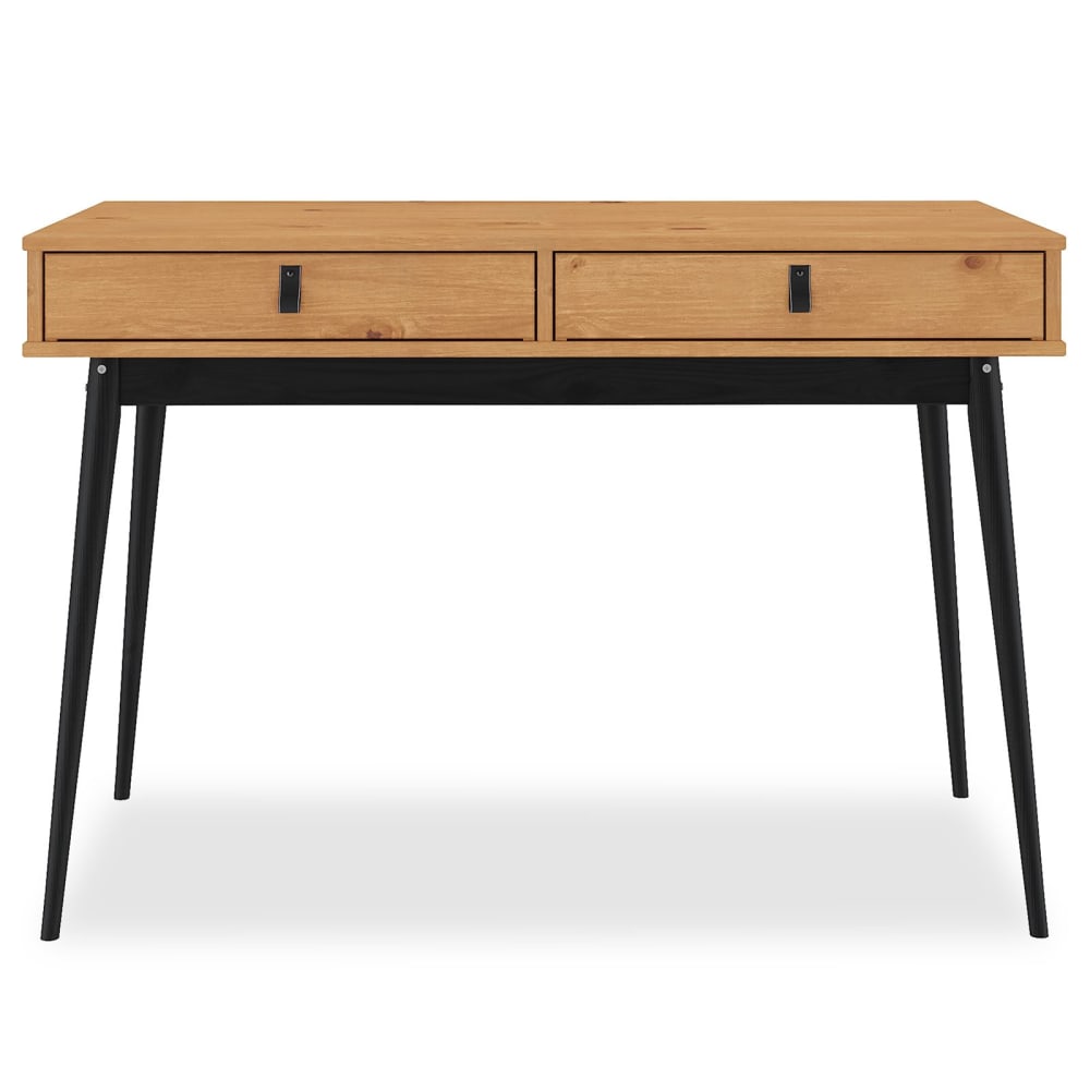 IDIMEX Schreibtisch mit konischen Beinen, Eiche/schwarz style modern Braun Holz