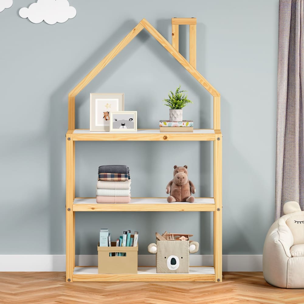 Regal mit Stauraum, natur/weiß - Maisons Du Monde