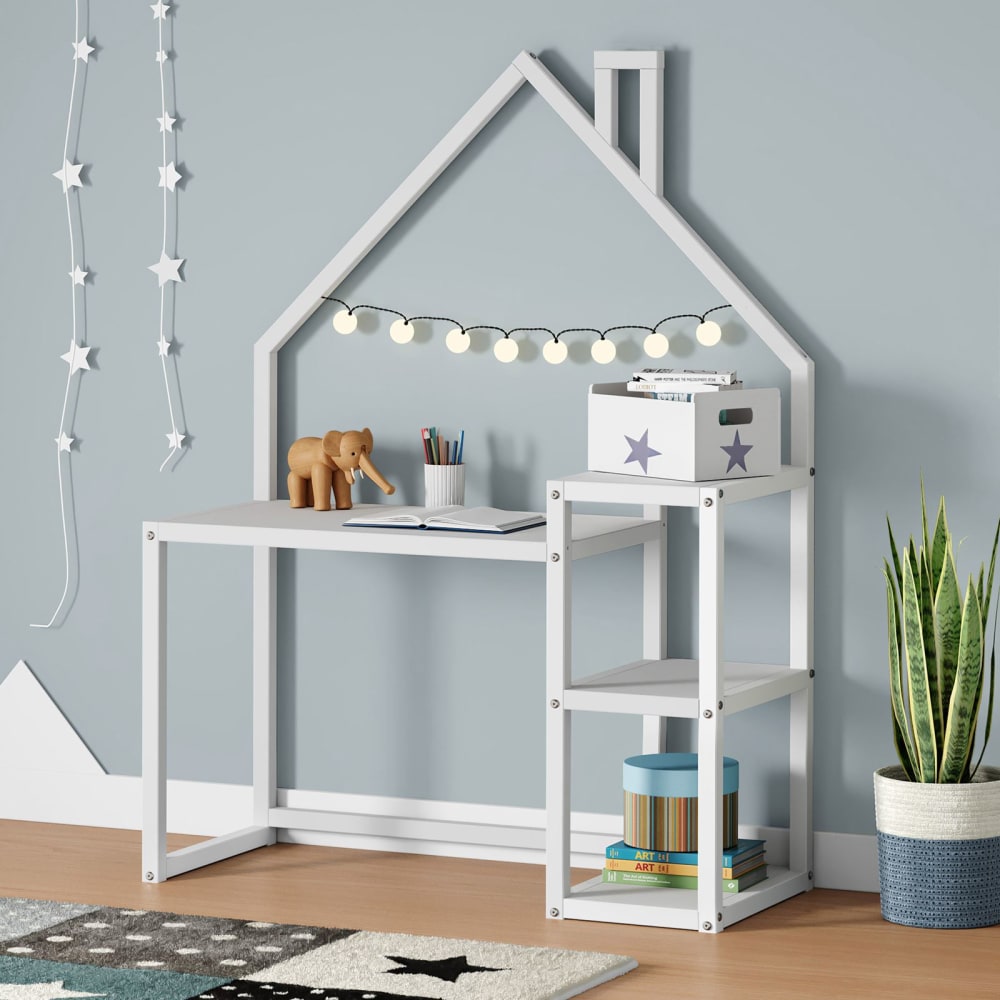 Kinderschreibtisch mit Ablage, weiß - Maisons Du Monde