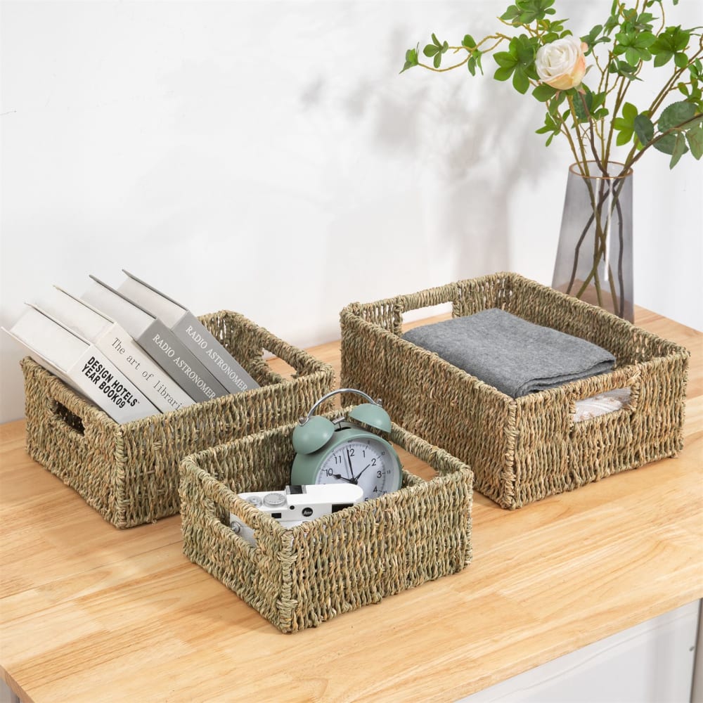 Aufbewahrungskörbe aus Seegras, natur - Maisons Du Monde