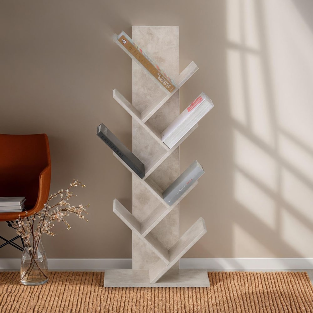 Bücherregal mit 4 Ablagen, Betonoptik - Maisons Du Monde