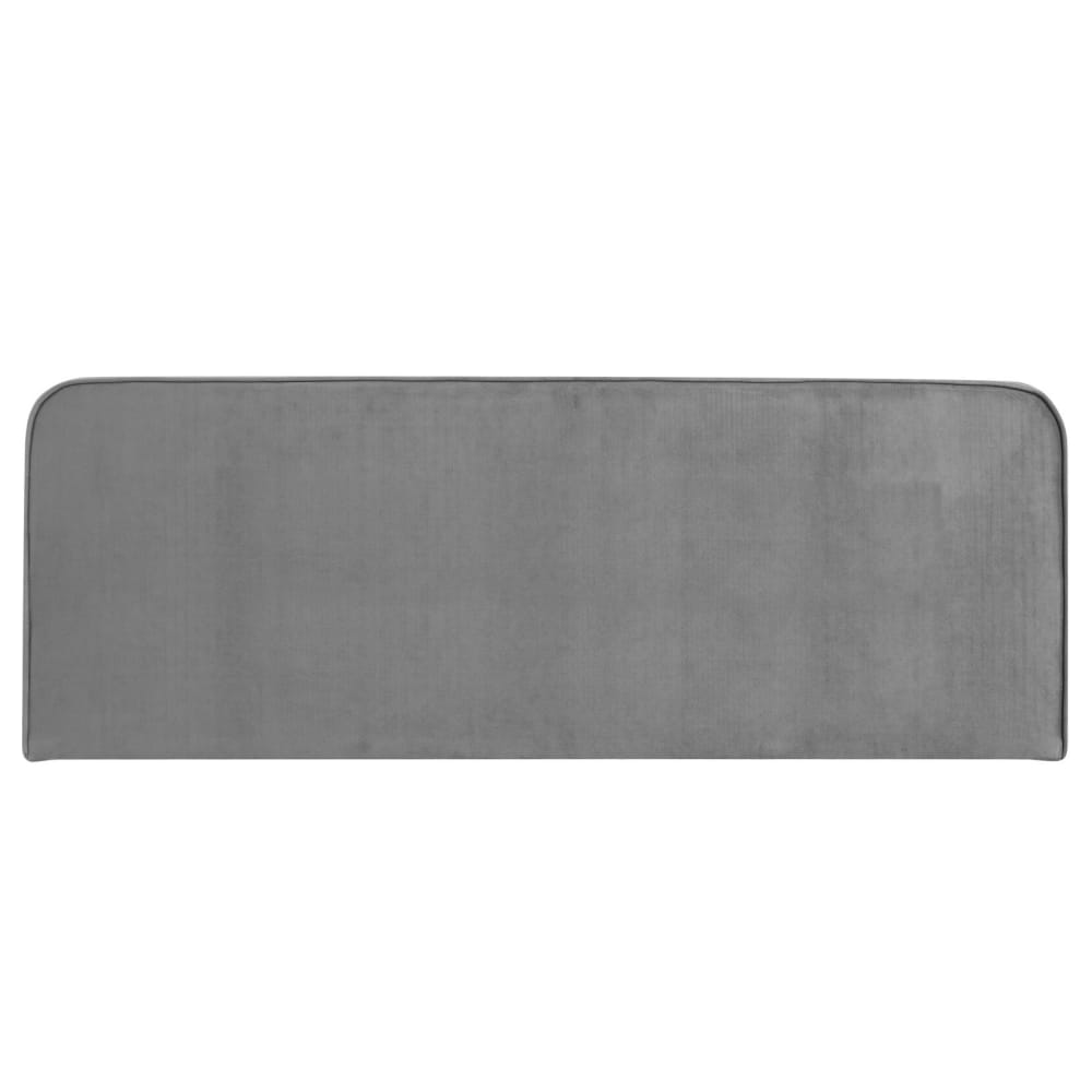 IDIMEX Kopfteil mit Samtbezug 160x190 cm, grau style modern - Pes - Polyester