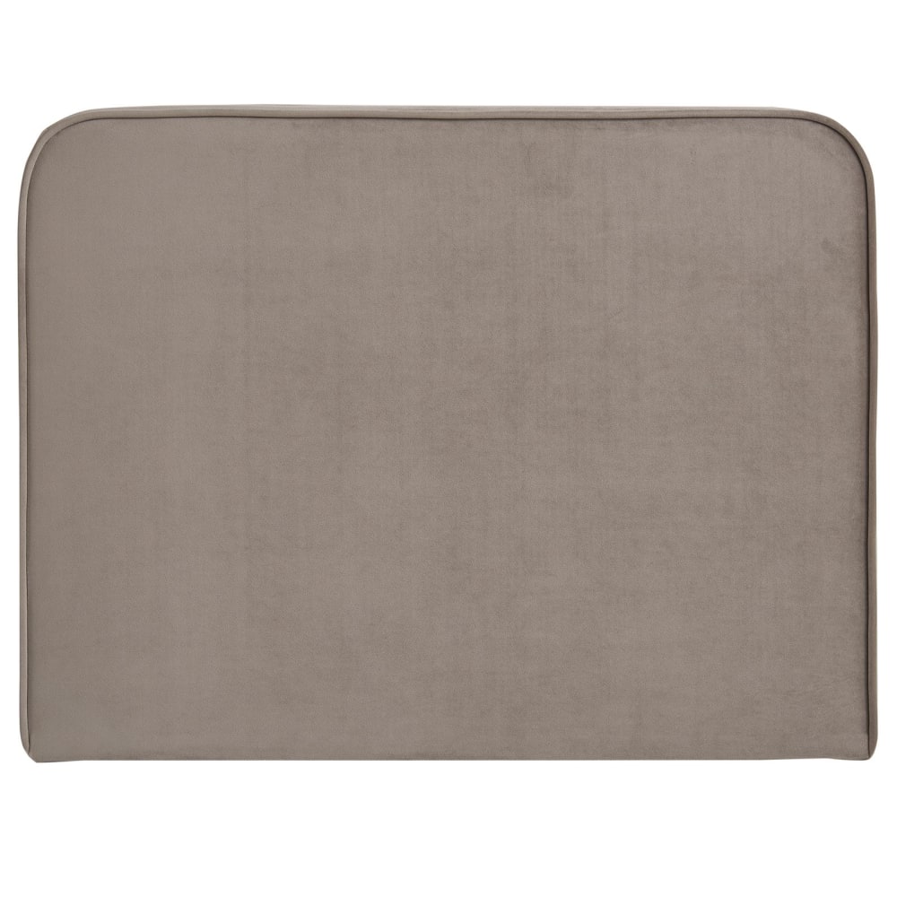 Tête de lit en tissu peau de pêche, greige, 90 cm