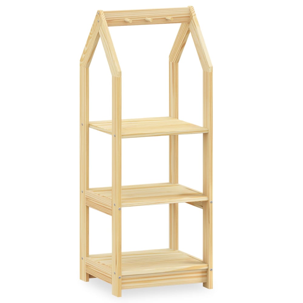 IDIMEX Étagère enfant en bois massif, coloris naturel style contemporain Marron Bois - 44x118x42cm