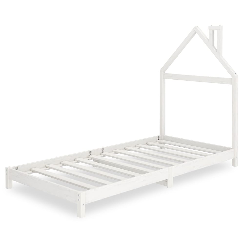 IDIMEX Kinderbett aus massivem Kiefernholz 90x200 cm, weiß style modern Baby -