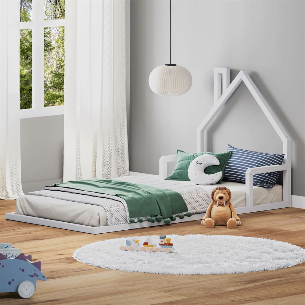 Bodenbett im Montessori-Design 90x200 cm, weiß - Maisons Du Monde