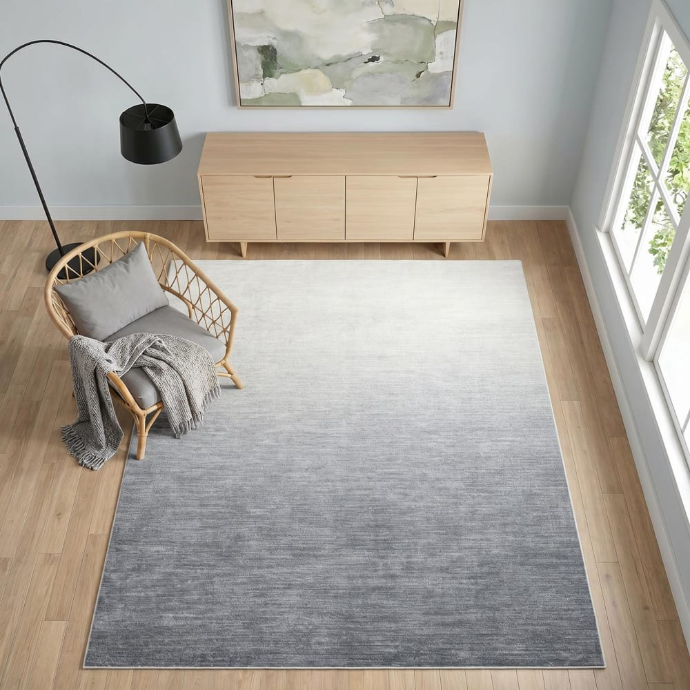 Teppich waschbar mit Farbverlauf, grau - Maisons Du Monde