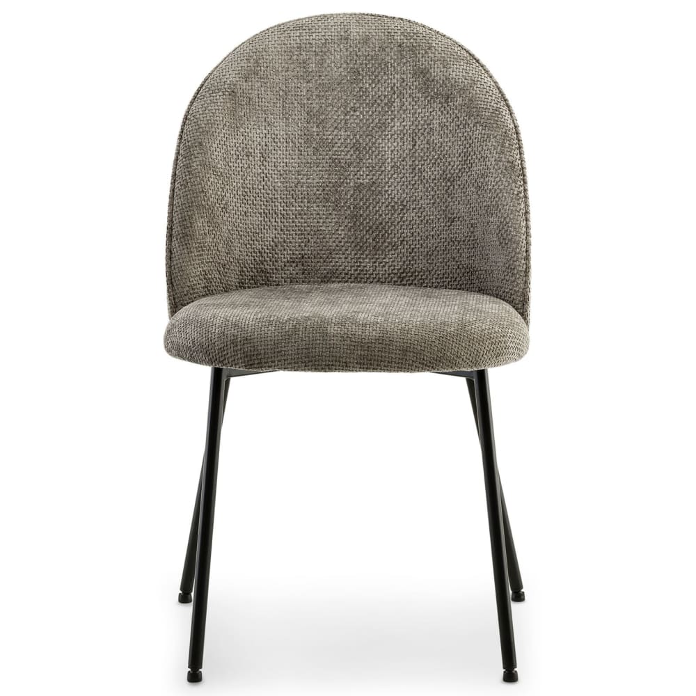 2er-Set Esszimmerstühle mit Armlehnen, grau - Maisons Du Monde