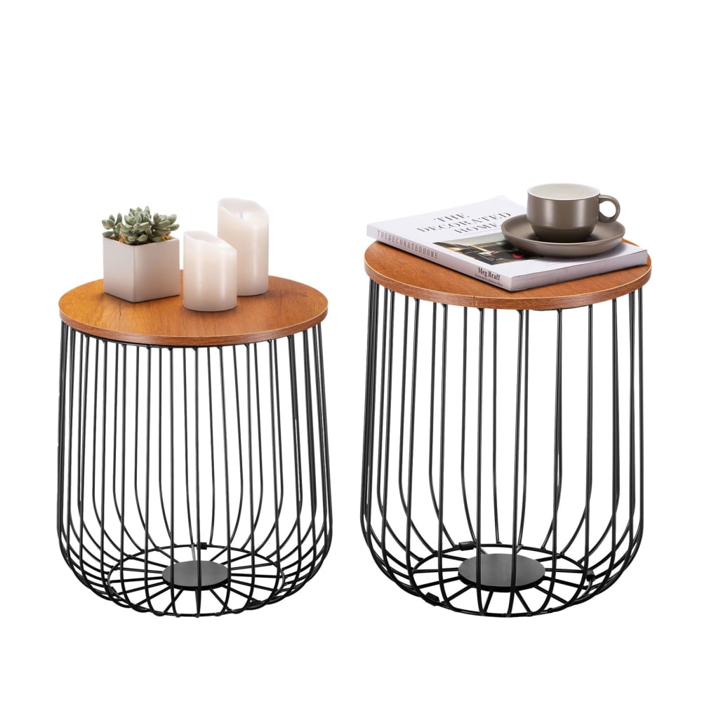 Table basse structure en métal, coloris chêne sauvage - Maisons du Monde