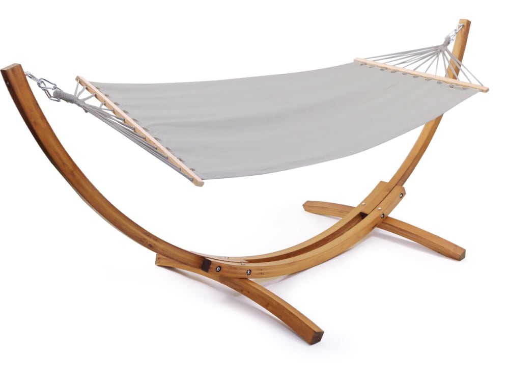 Hamac jardin bois gris 320 x 117 x 120 cm