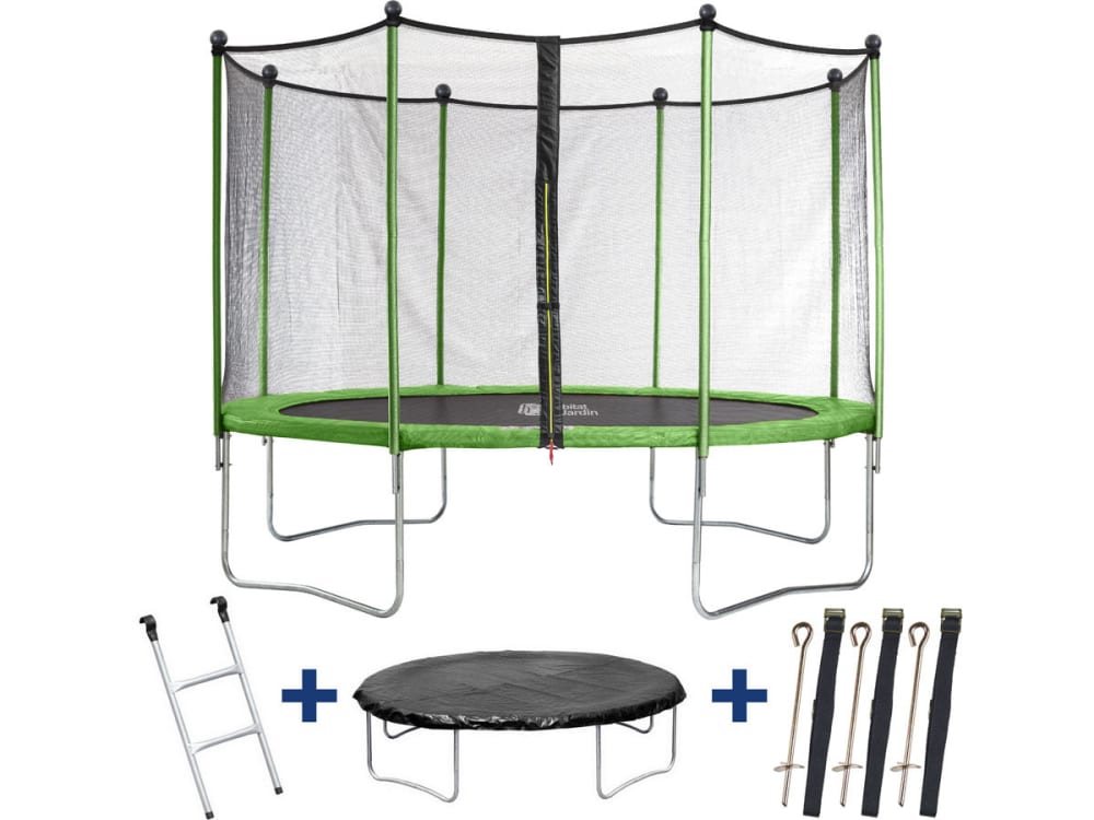 Trampoline en  vert 425 - 260