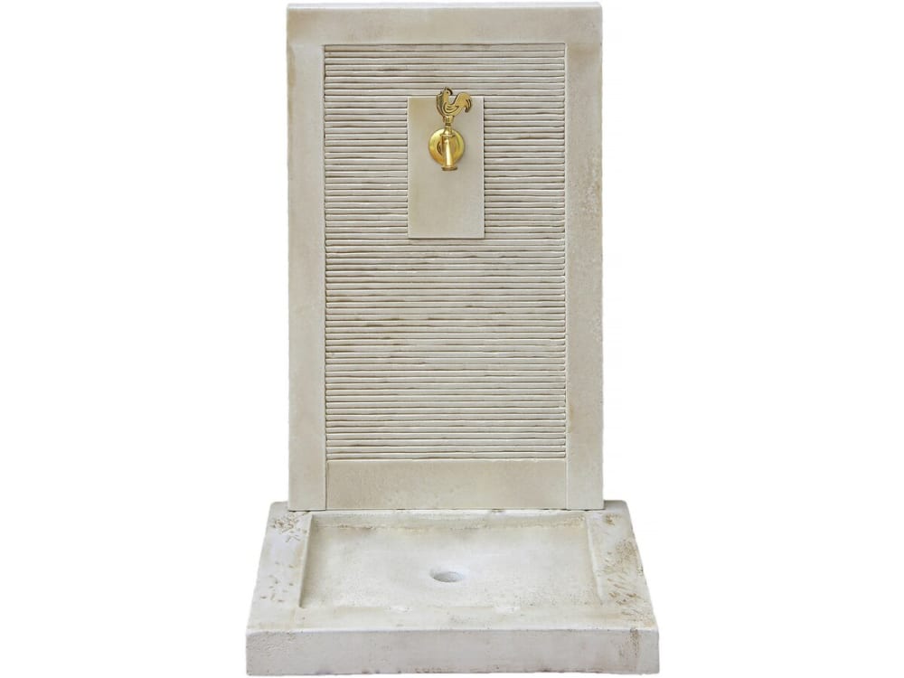 Fontaine jardin pierre reconstituée 57 x 42 x 87 cm
