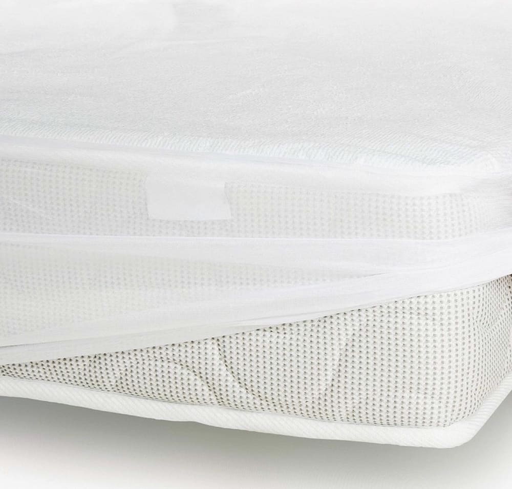Protège matelas en molleton 100% coton - Blanc - 140x190 cm