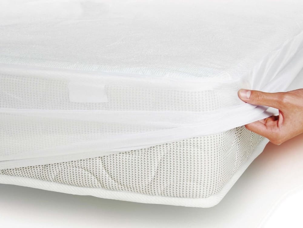 Protège matelas en molleton 100% coton - Blanc - 140x190 cm — vue 3
