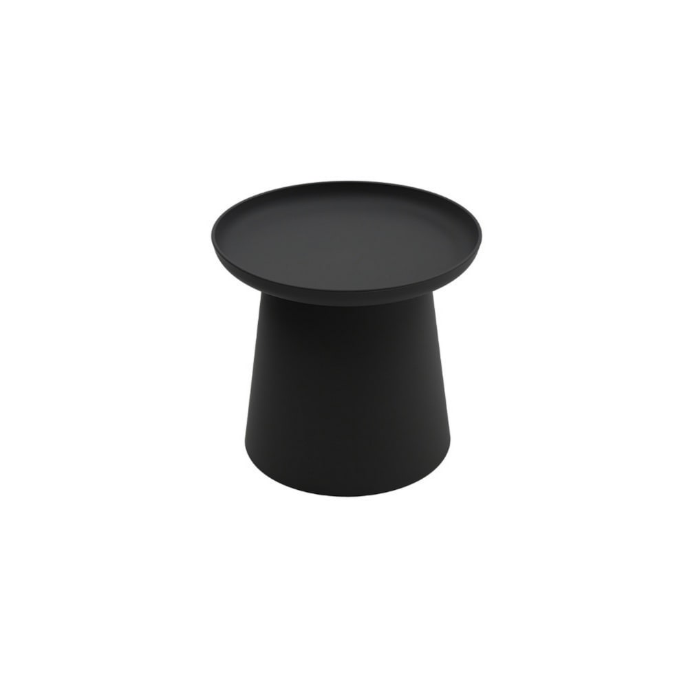 Table basse en polypropylène noir 50×46 cm