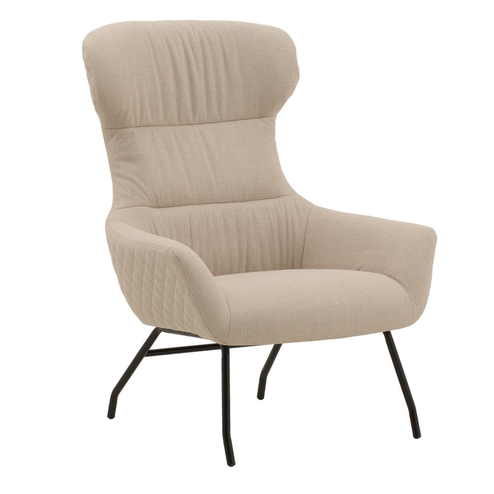 fauteuil en tissu beige