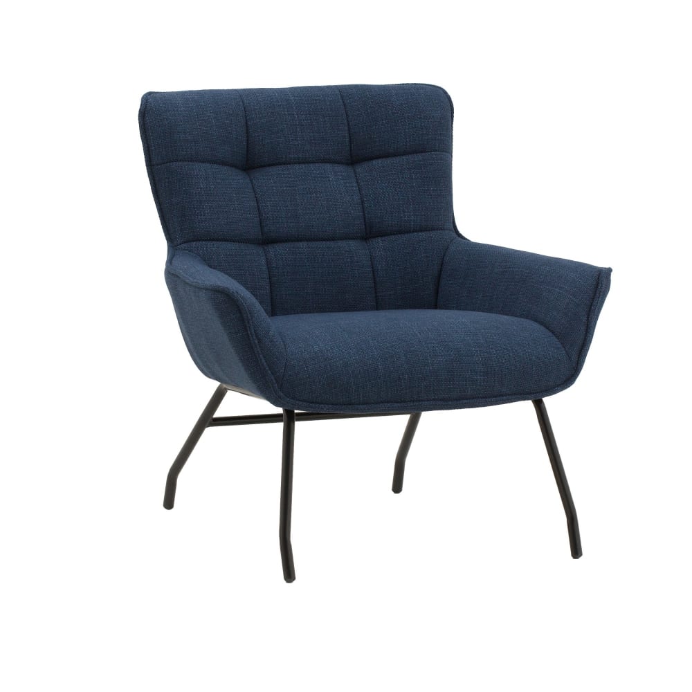 fauteuil en tissu bleu