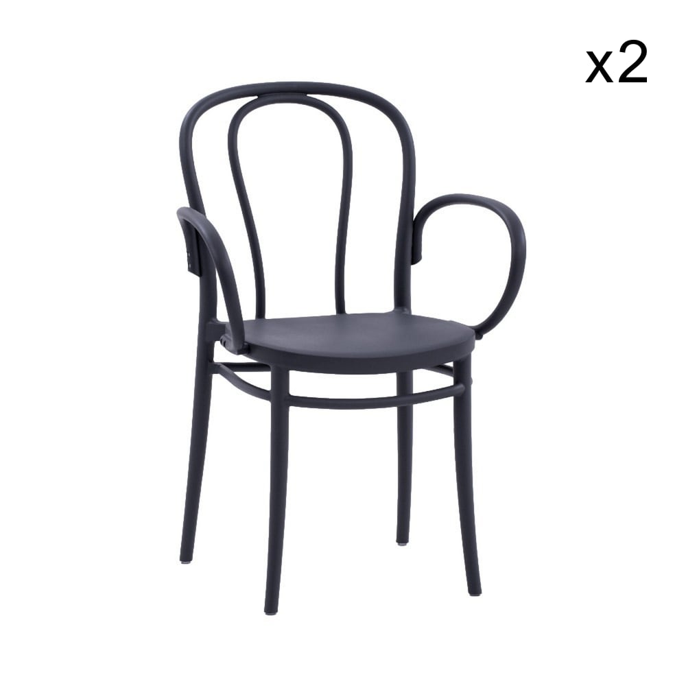 set de 2 chaises en polypropylène