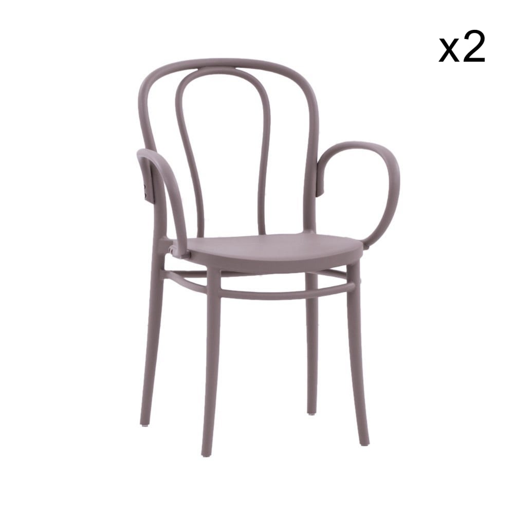 Set de 2 chaises en polypropylène