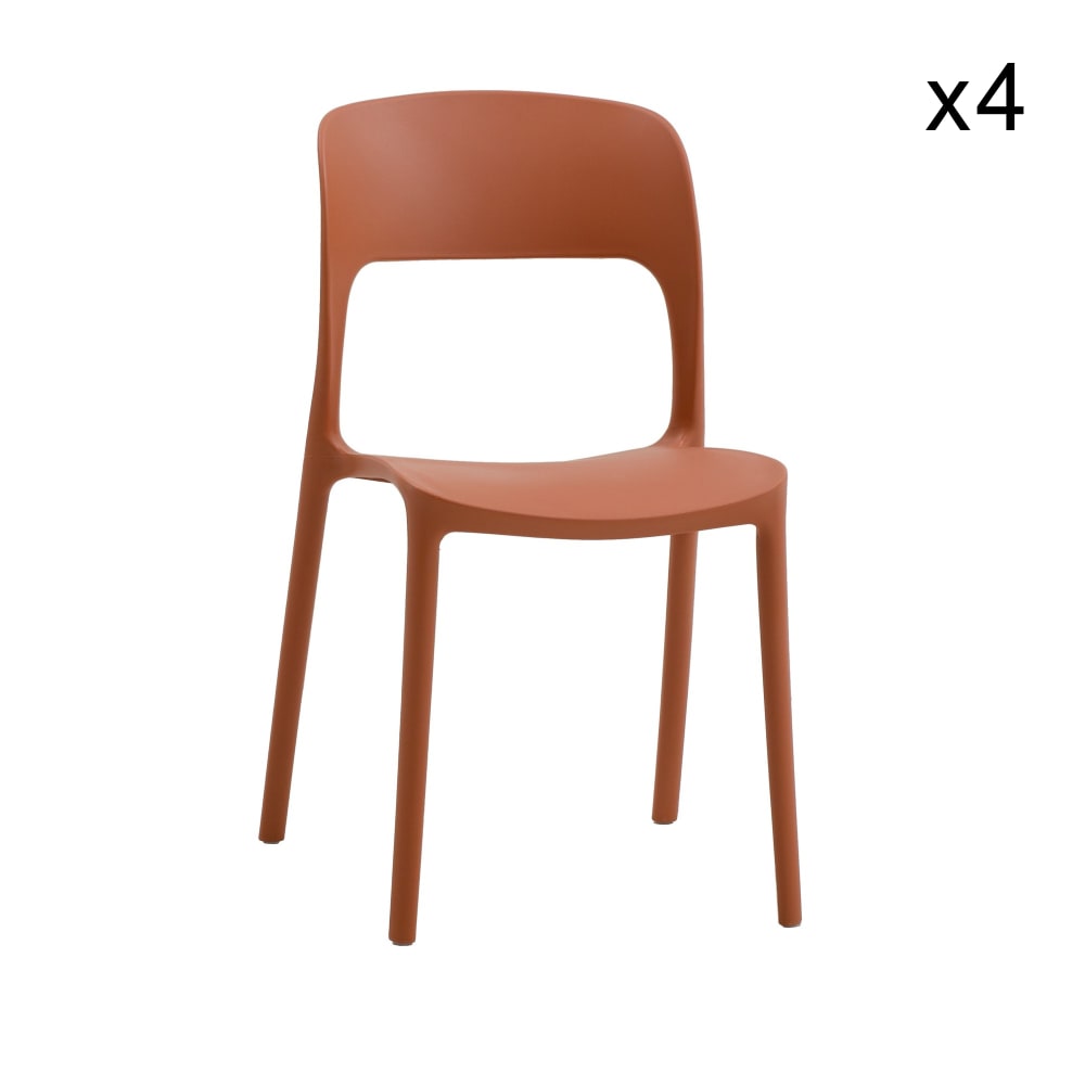 Ensemble de 4 chaises - terre