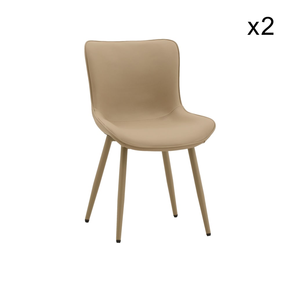 Ensemble de 2 chaises - beige