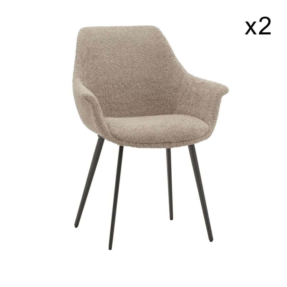 Lot de 2 chaises en tissu