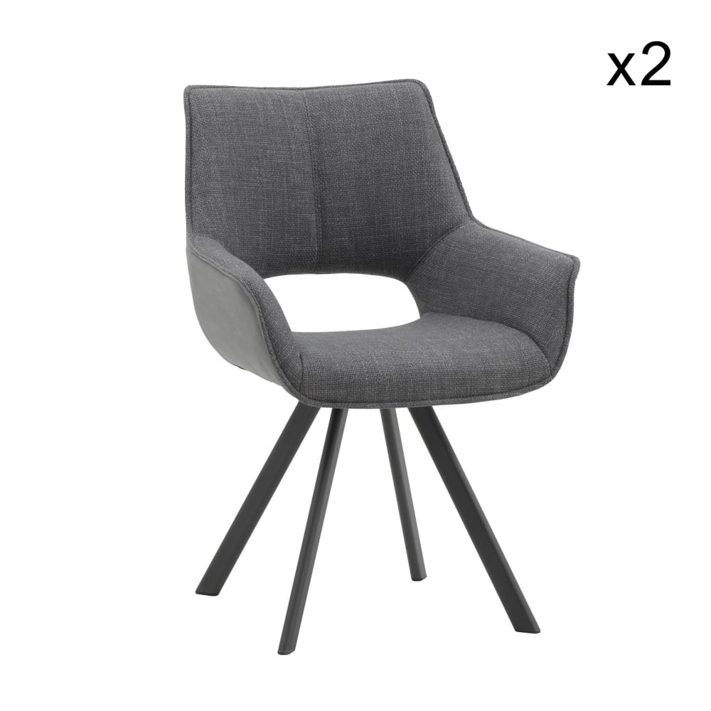 Ensemble de 2 chaises - tissu