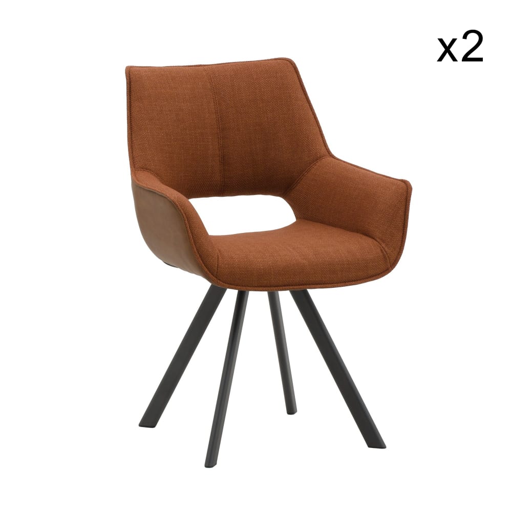 Lot de 2 chaises en simili