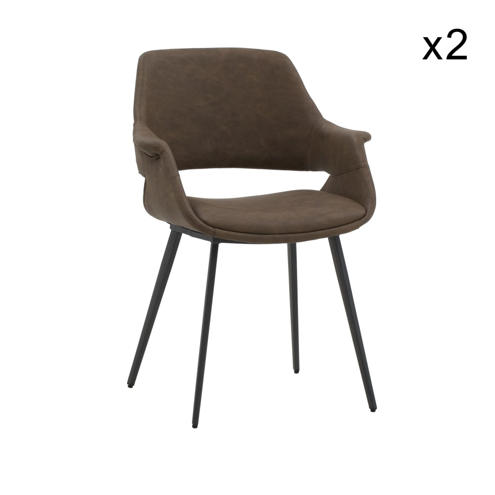 Ensemble de 2 chaises - simili