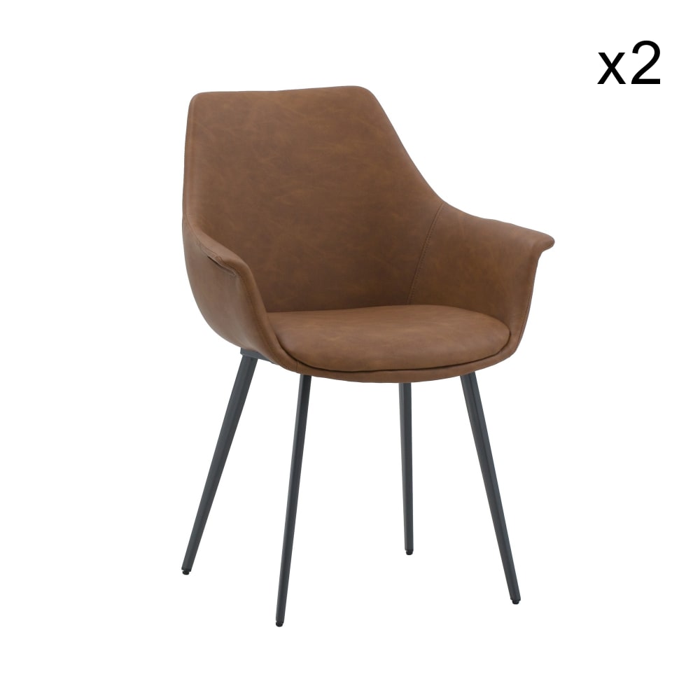 Lot de 2 chaises en simili