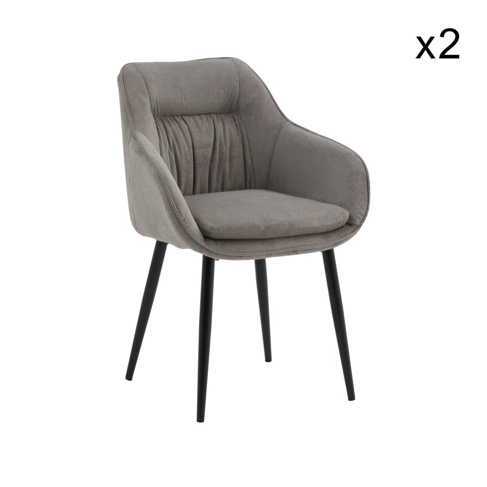 Ensemble de 2 chaises - cuir
